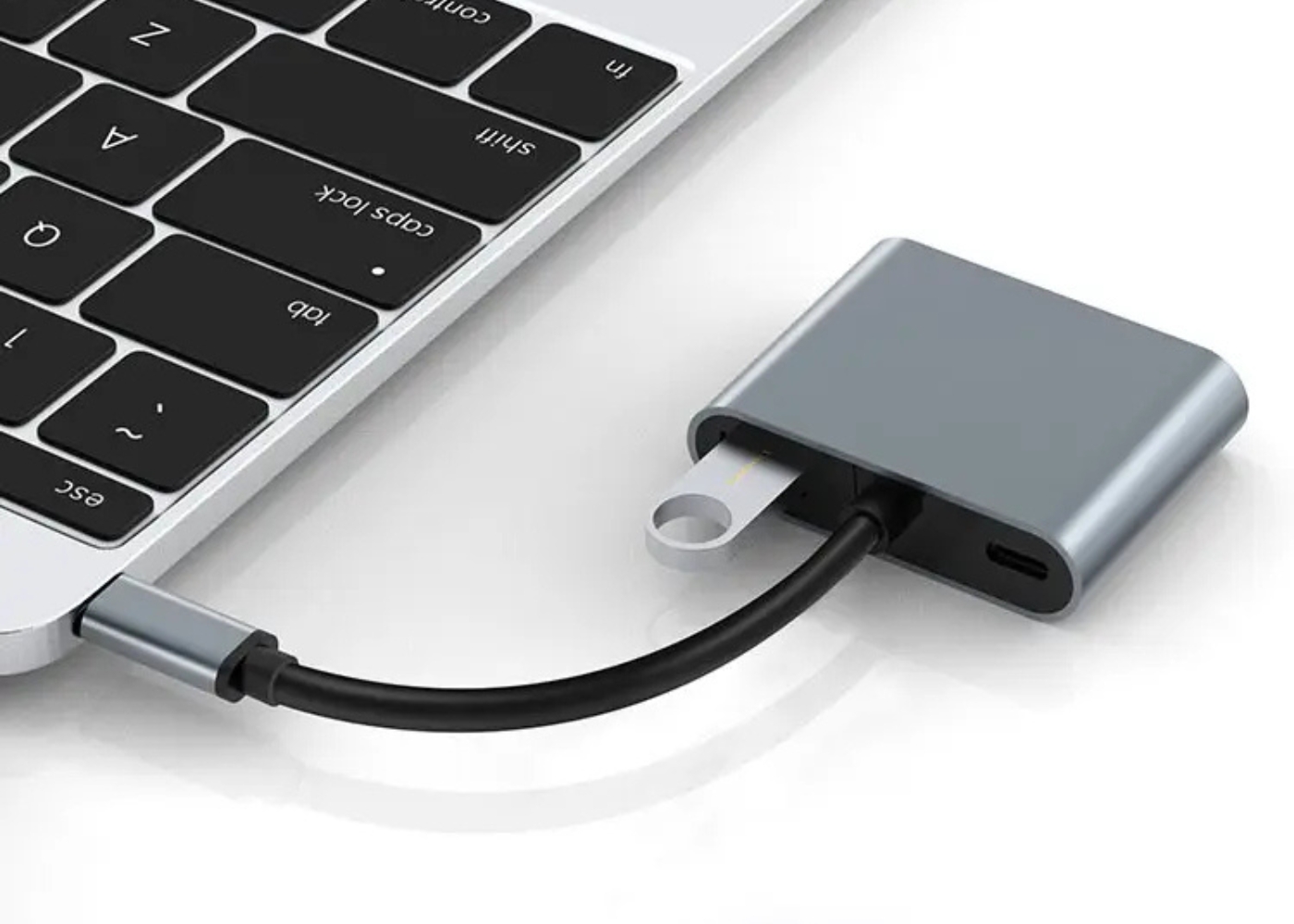 Bilişim Burada PL-5565 4 in 1 Type C to, PD+HDMI+VGA+USB3-0 Çevirici Hub Adaptör Çevirici